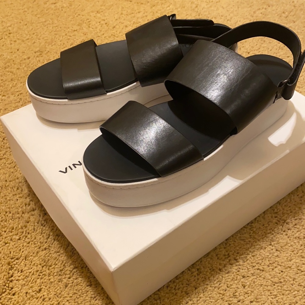 Vince Westport Leather Platform Sandal